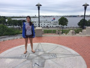 View from the pedestrian bridge at India Point Park